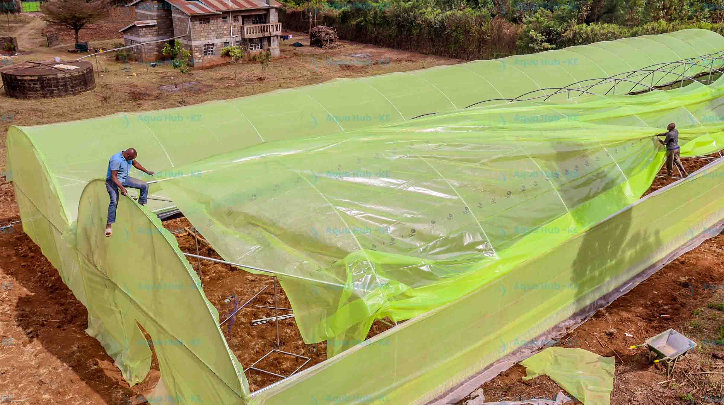 Greenhouse construction in Kenya