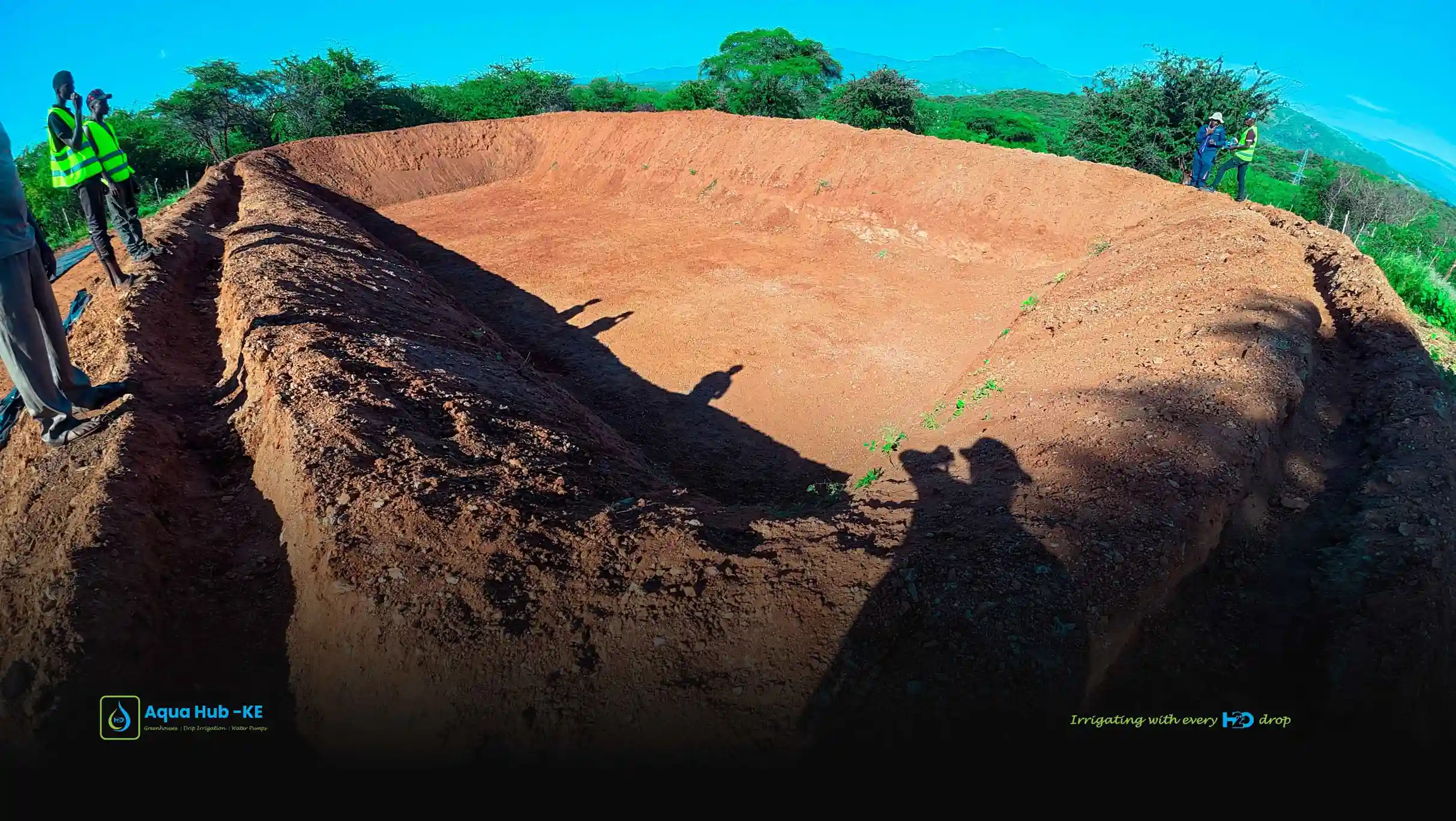 How to dig a trench for dam liner installation