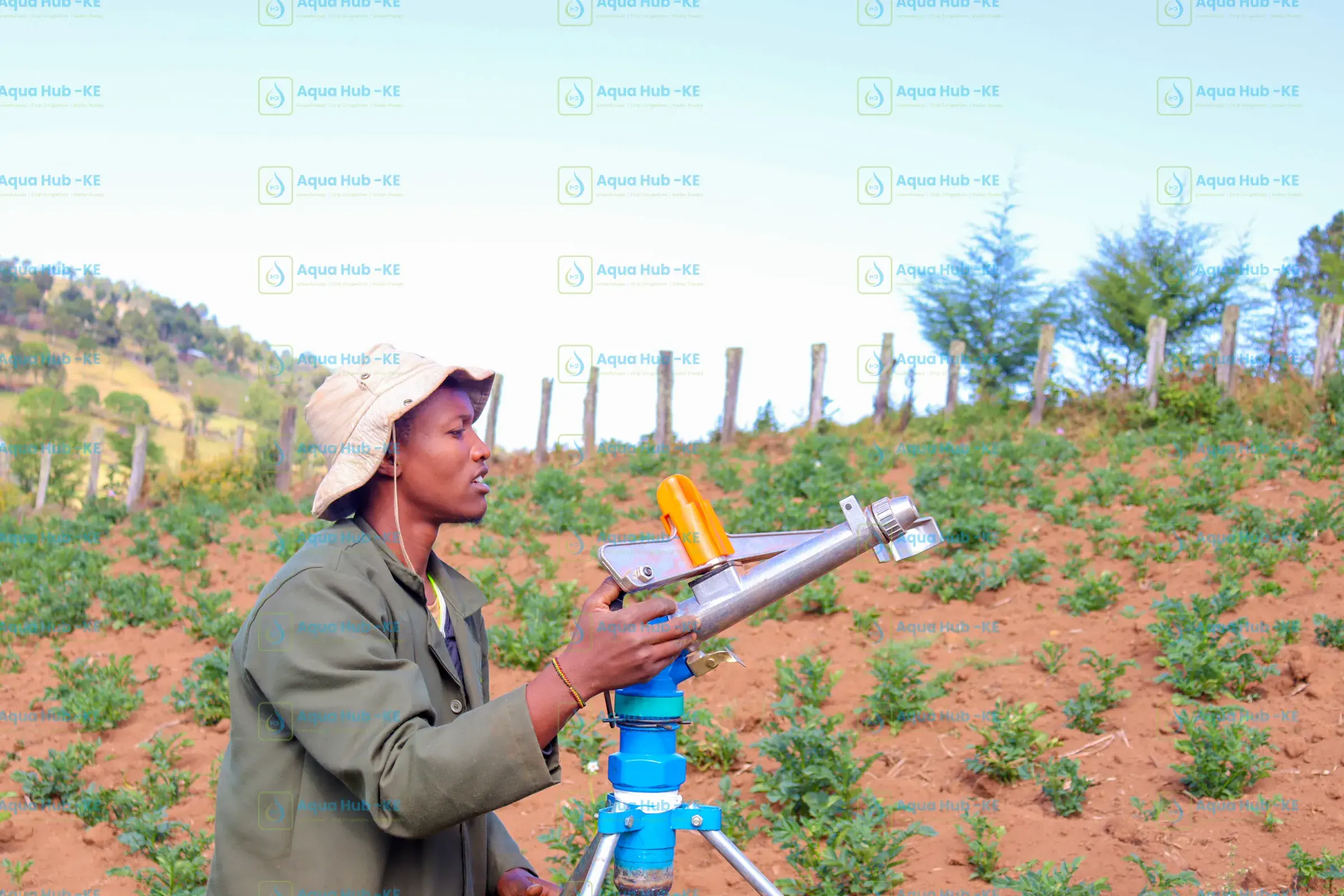 Rain Gun Sprinkler Installation by Aqua Hub in Kenya