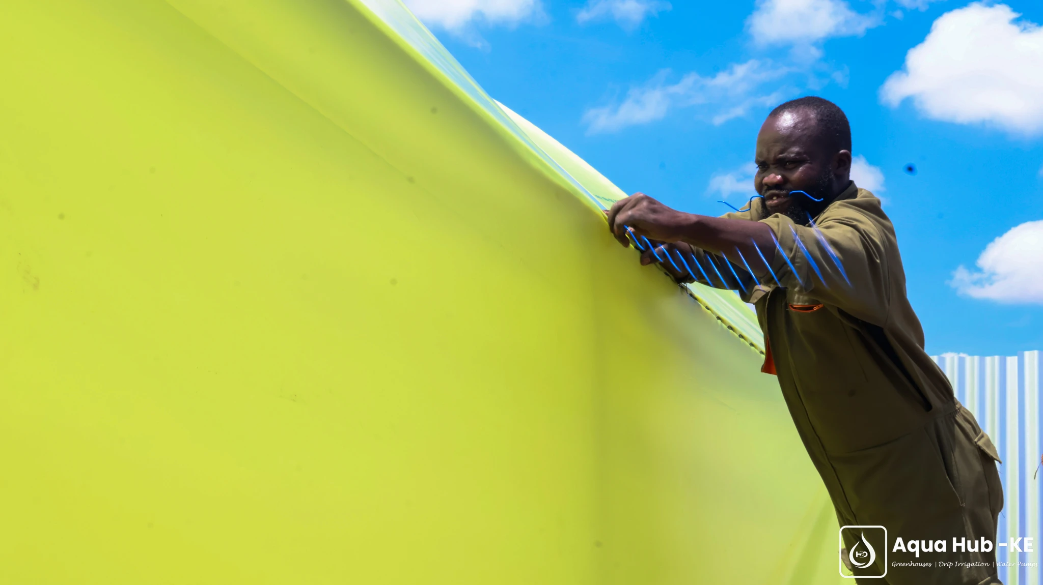 Greenhouse installation by Aqua Hub Kenya