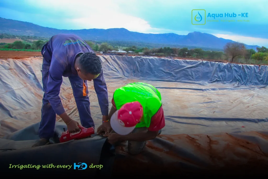 Premium dam liner installation in Kenya