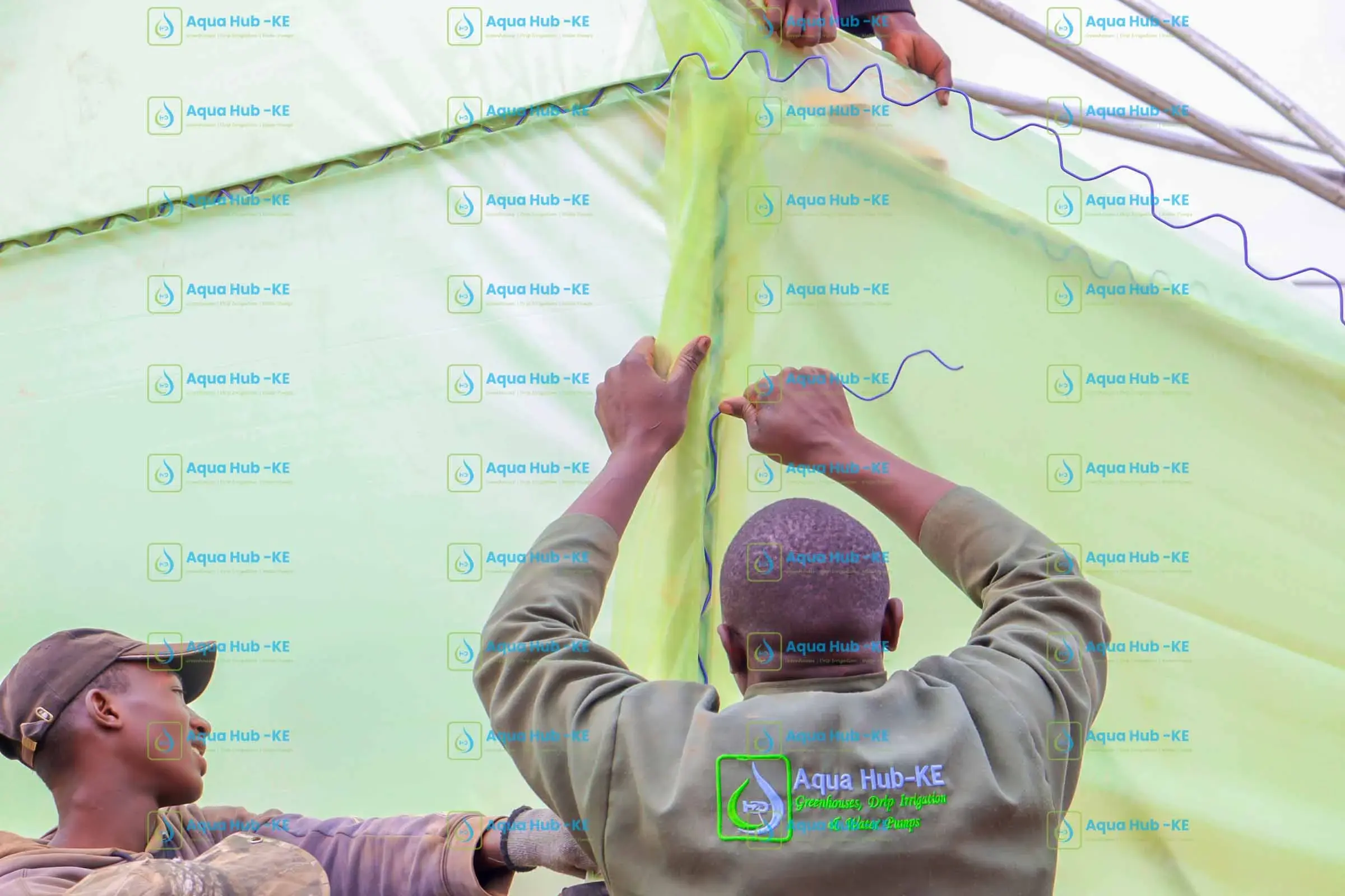 Wiring for greenhouse fixing by Aqua Hub Kenya