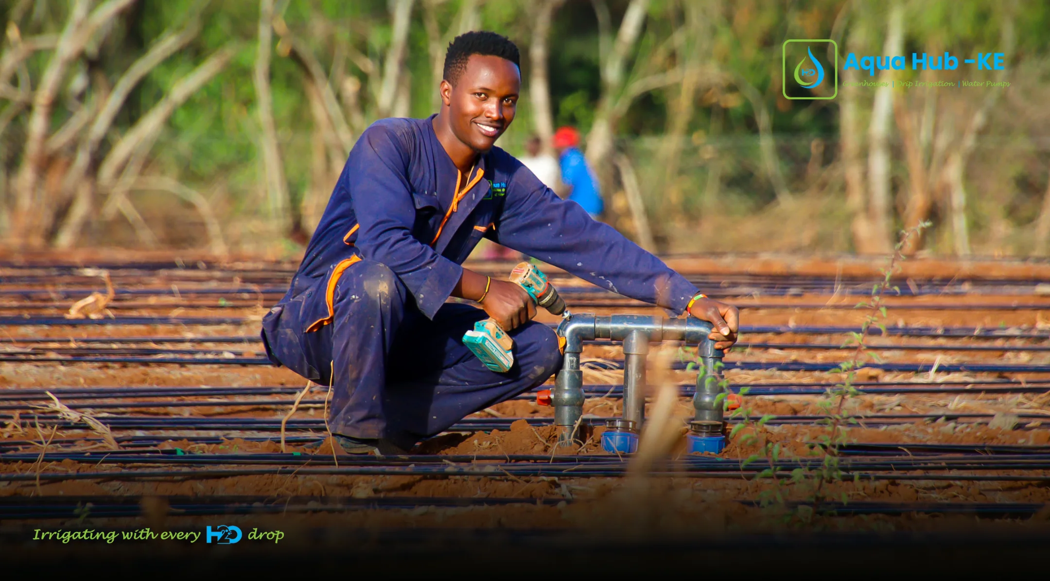 Drip irrigation installation by Aqua Hub Kenya