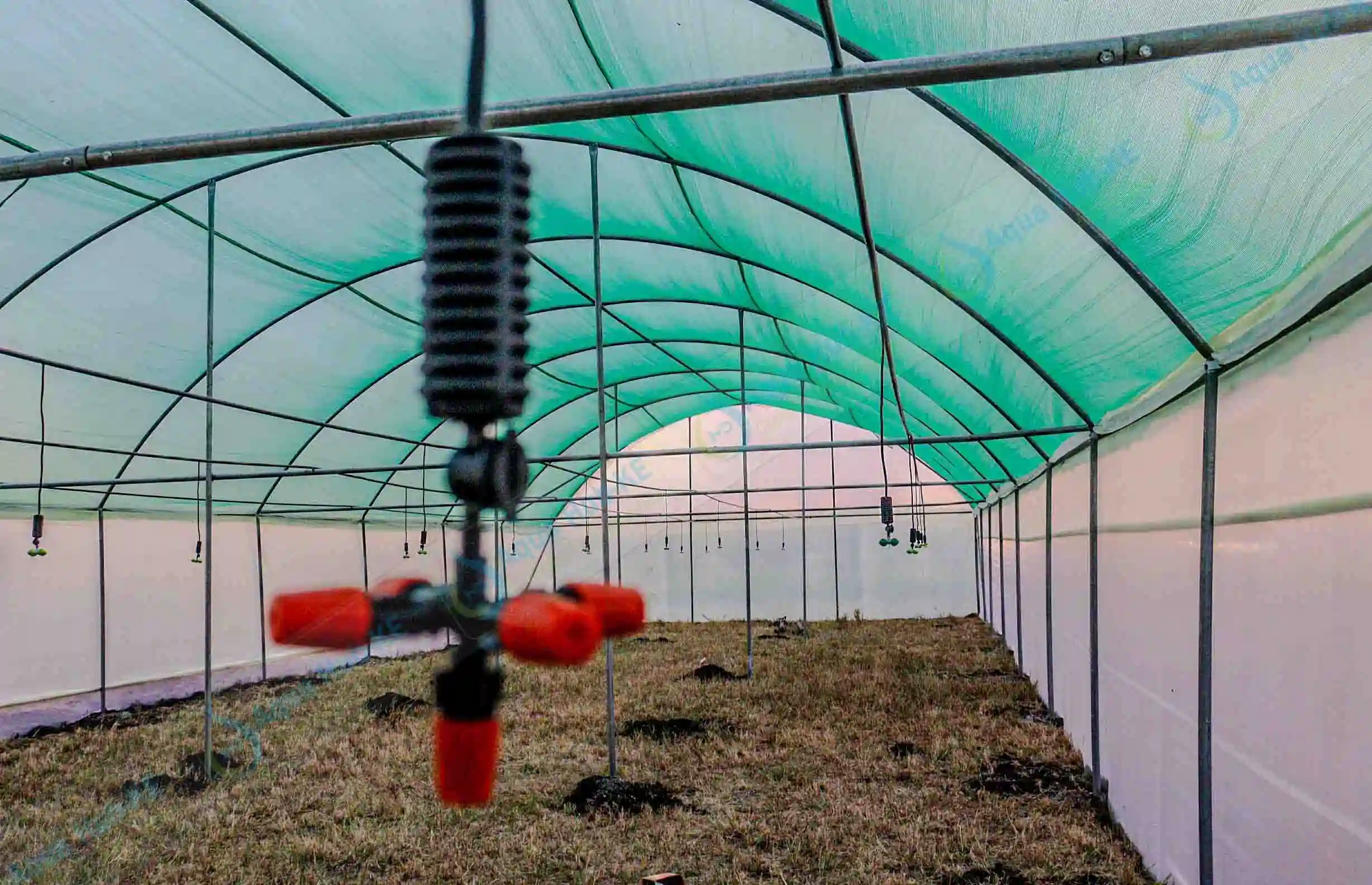 Closup on mister installation in Kenya