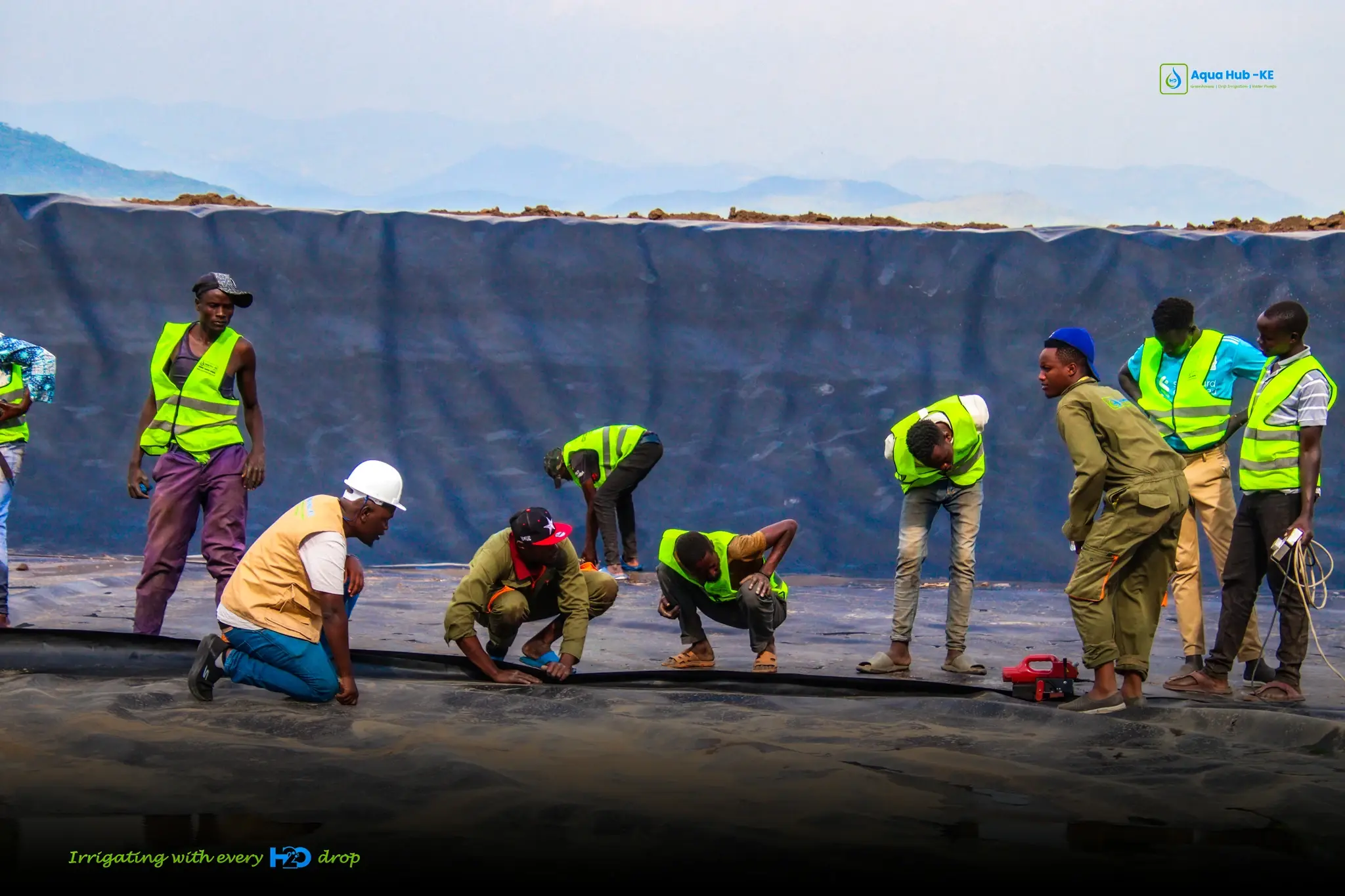 Dam Liner installation by Aqua Hub Kenya