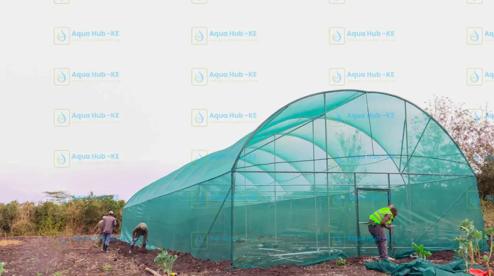 Shade netting installation by Aqua Hub Kenya