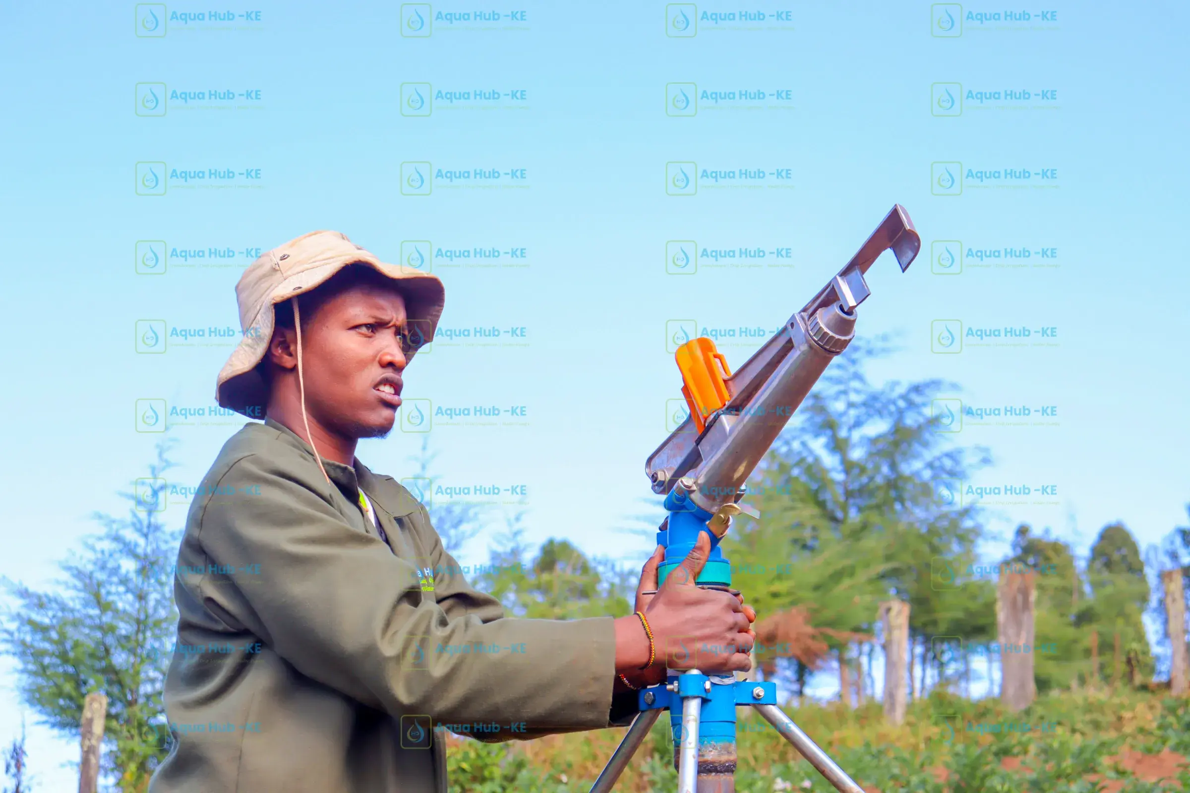 Rain gun installation by Aqua Hub Kenya