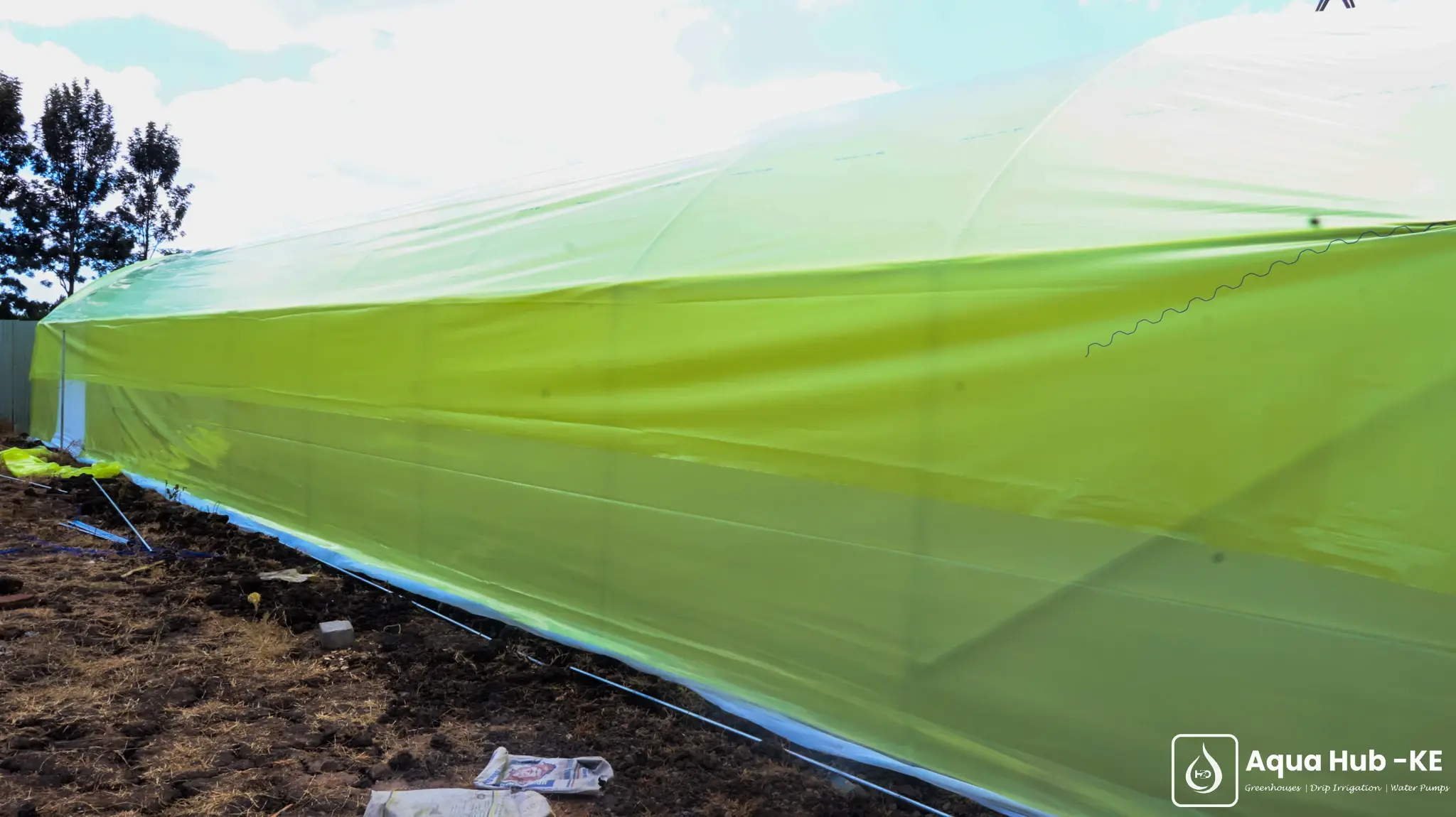 Polythene cover installation by Aqua Hub Kenya