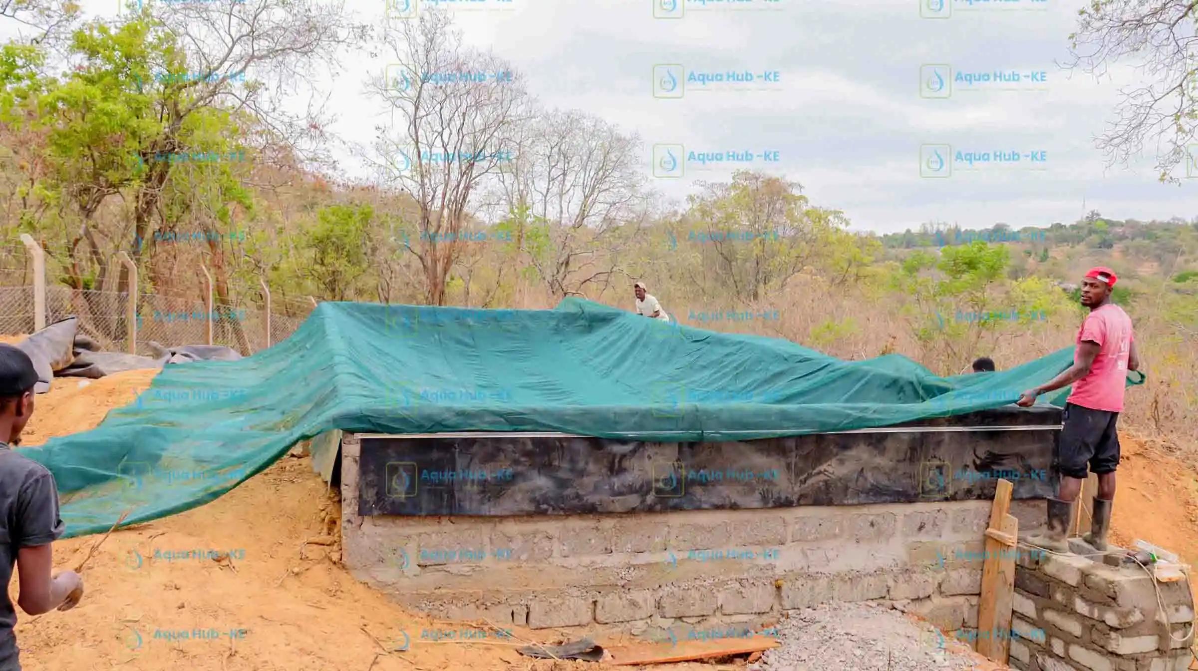 Shade net installation for storage container in Kenya