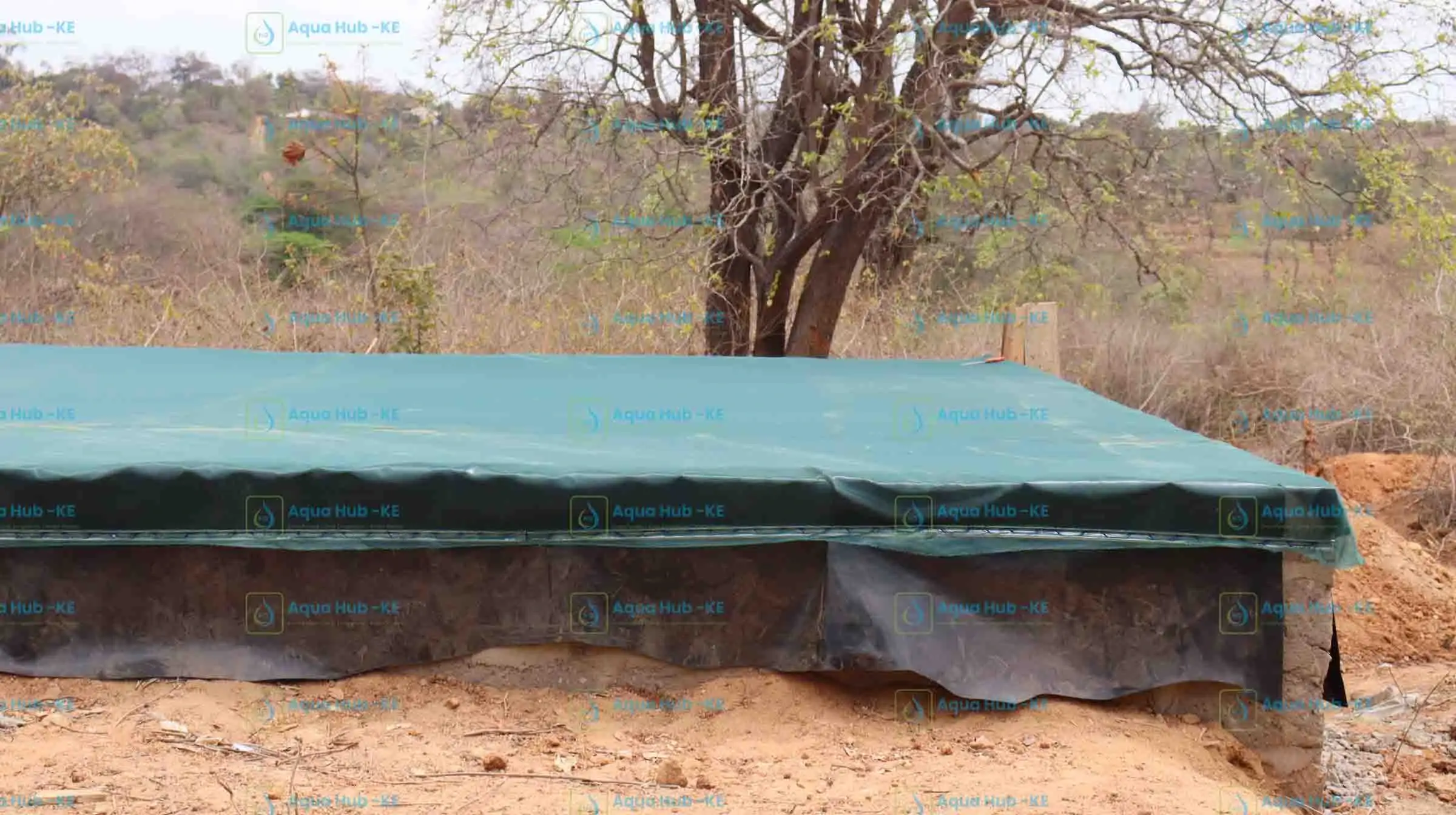 Netting for water storage containers in Kenya