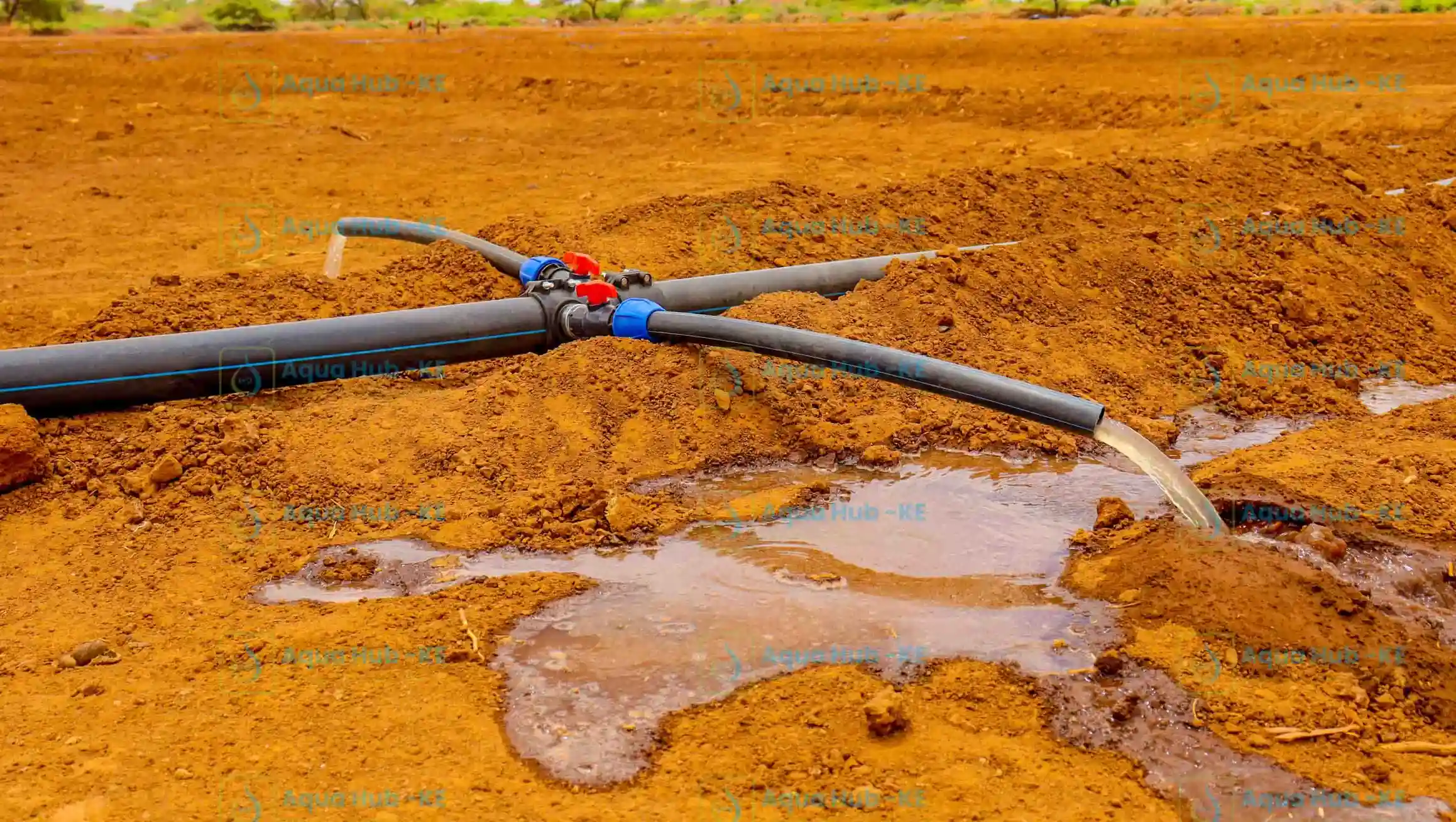 Flood irrigation installation in Garissa by Aqua Hub Kenya