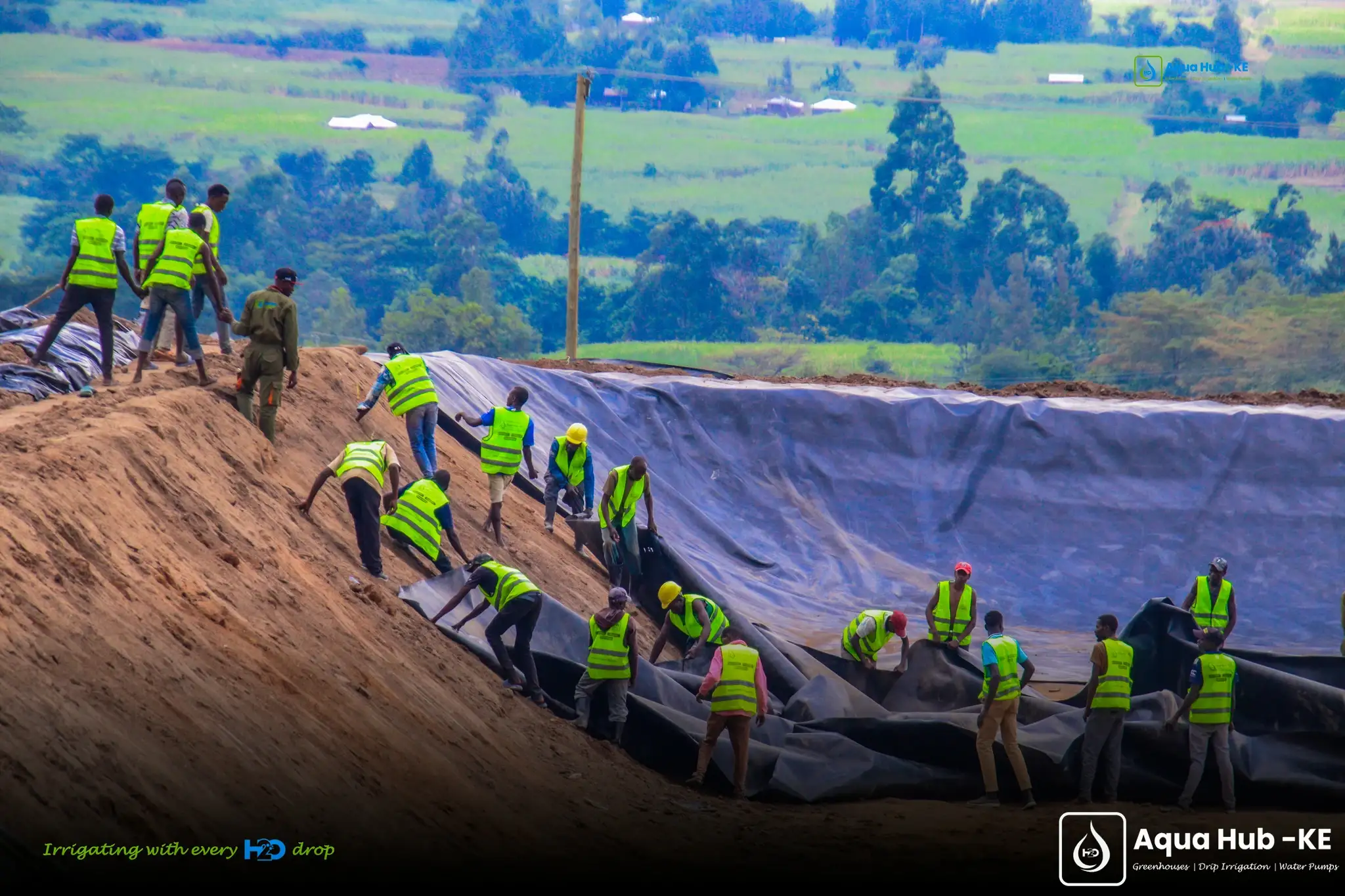 Dam Liner for El Nino water harvesting by Aqua Hub Kenya