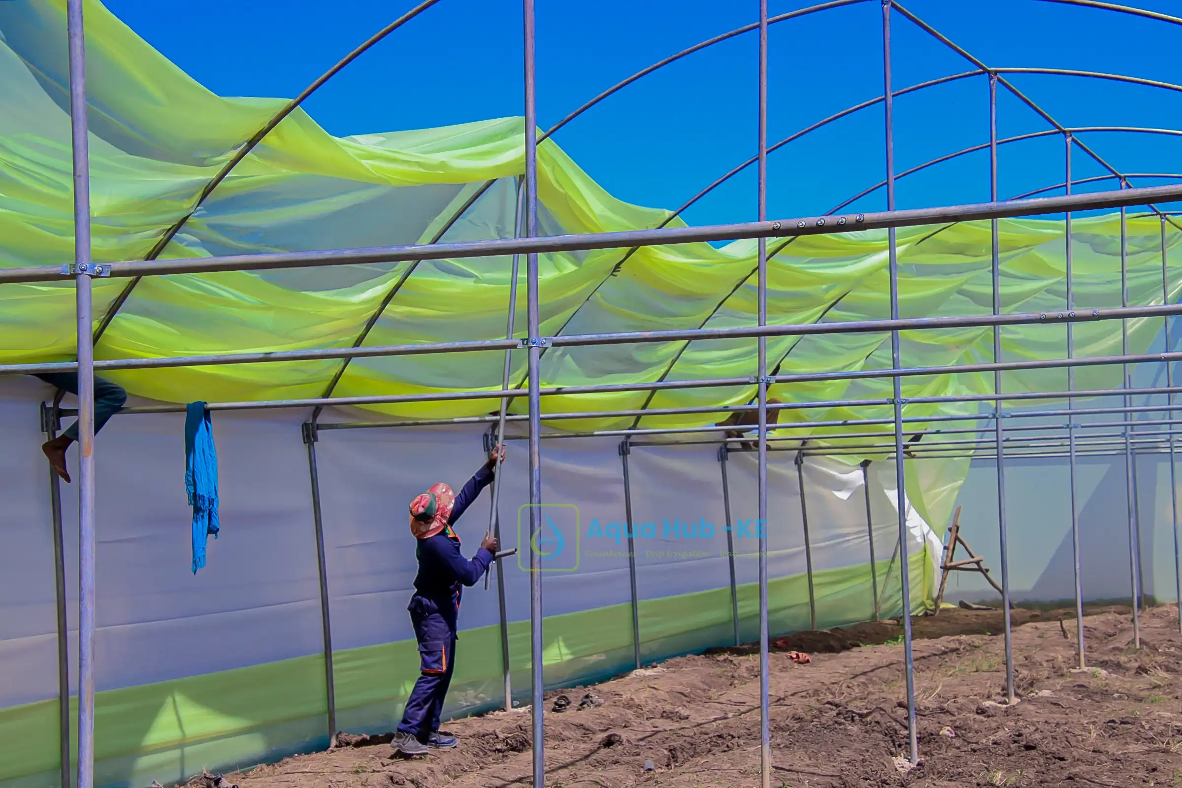 Metallic frames for greenhouse in Kenya