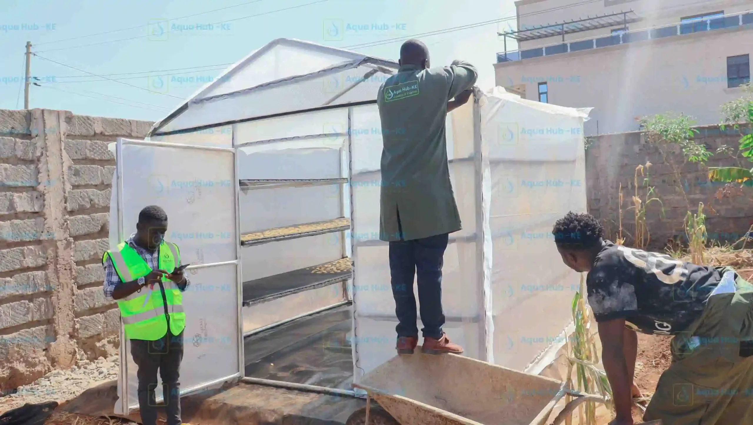 Banana Solar Dryer installation by Aqua Hub Kenya