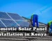 Domestic solar panel installation in Kenya