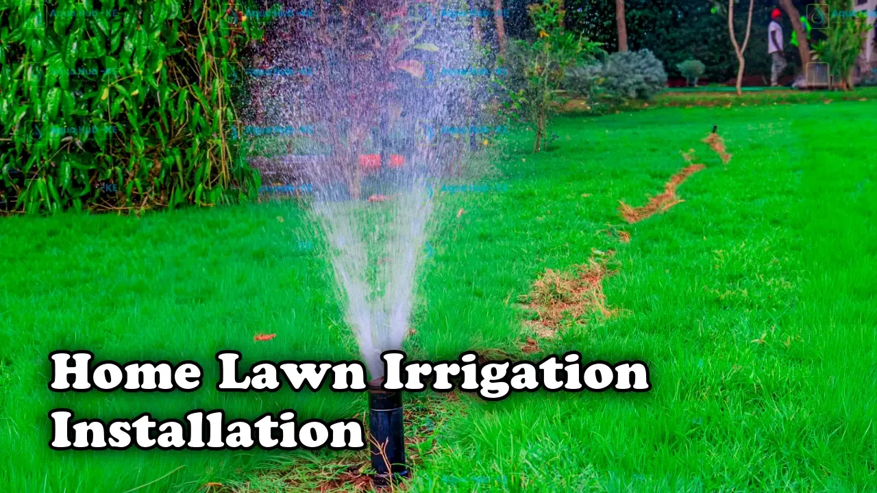 Home lawn irrigation installation