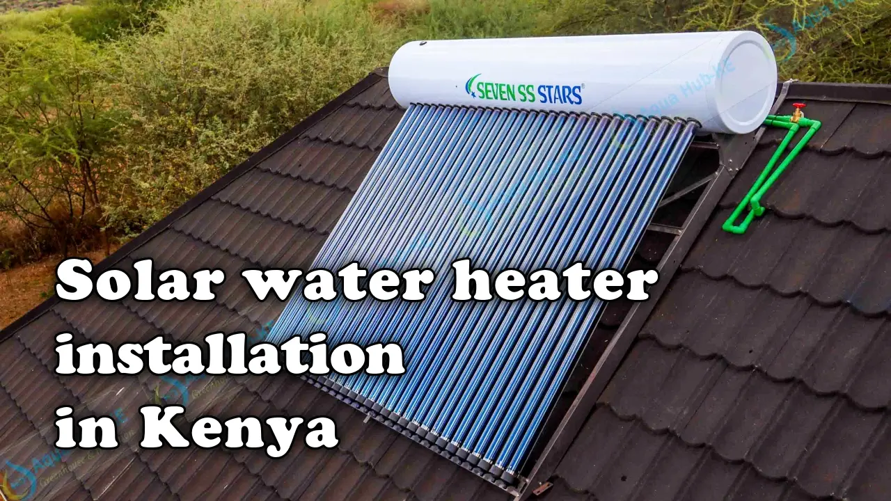 Solar water heater installation in Kenya